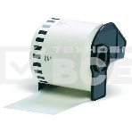 Бумажная клеящаяся лента Brother DK22205 62 мм x 30.48 м, черный шрифт, белый фон, фото2