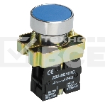 Кнопка управления IEK LAY5-BA61 без подсветки синяя 1з., фото 1