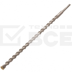 Бур по бетону, двойная спираль, Cobalt W-tip, 18x460 мм, SDS PLUS Denzel, фото6