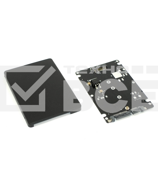 Бокс для SSD диска M2 с выходом SATA пластиковый, черный
