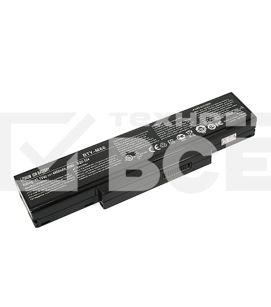 Аккумуляторная батарея для ноутбука MSI GX600 GX610 GX620 11.1V 4400mAh