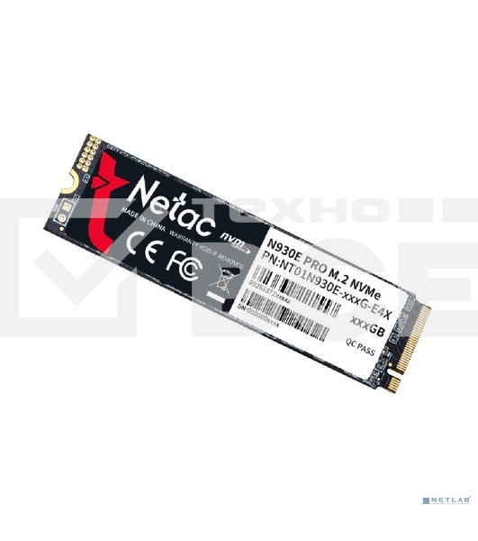 Накопитель SSD Netac N930E Pro, 512GB, PCIe 3.0 x4, M.2 2280, NVMe, R/W 2080/1700