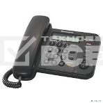 Телефон проводной Panasonic KX-TS2358RUB черный АОН,Caller ID,ЖКД,блокировка набора,выключение микрофона,кнопка 