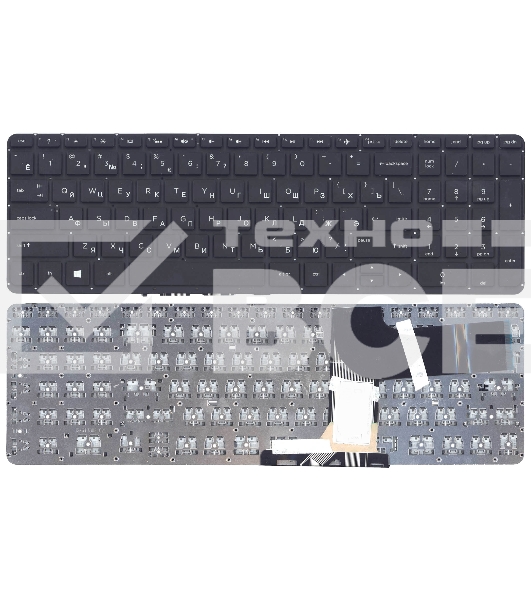 Клавиатура для ноутбука HP Pavilion 15-P 17-F черная с подсветкой