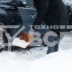 Лопата для уборки снега, поликарбонат, 270х360х840 мм, стальной черенок, усиленная Сибртех, фото7