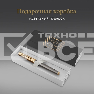 Ручка перьевая Parker IM Premium Pioneers F329 (2200956) Arrow Grey GT F сталь нержавеющая подар.кор.