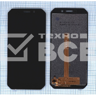 Дисплей для Doogee S61 в сборе с тачскрином черный