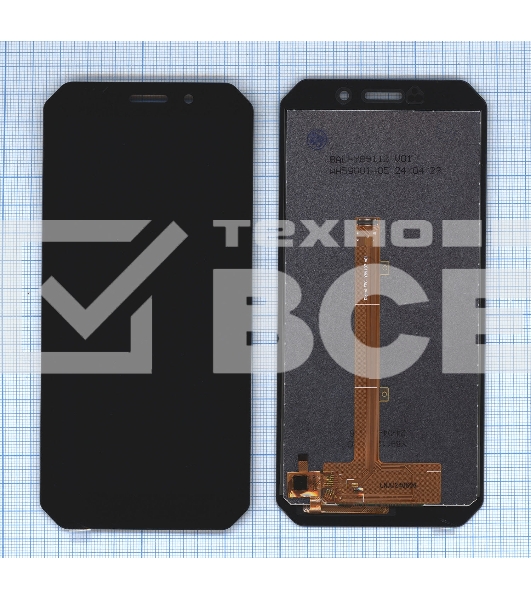 Дисплей для Doogee S61 в сборе с тачскрином черный
