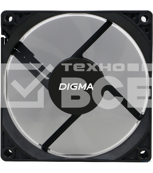 Вентилятор для корпуса Digma DFAN-90 черный, 90 мм, 1800 об/мин, 23 дБ, 3 pin