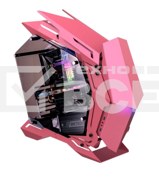 Корпус без блока питания JONSBO MOD-3, Full-Tower, TG, no fans, 2xUSB-A 3.0, EATX, ATX, mATX, mITX Pink