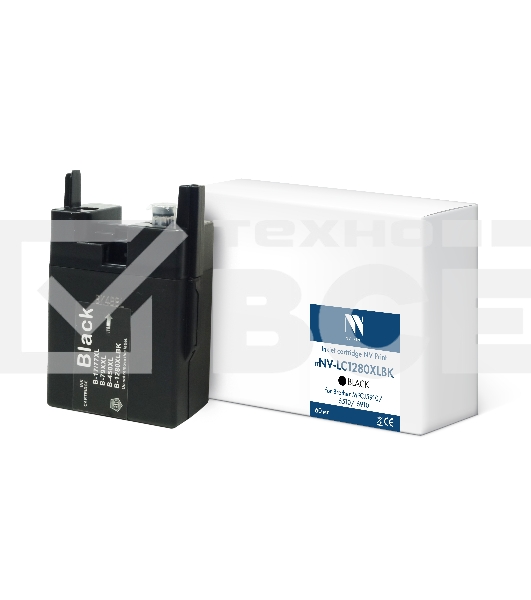 Струйный картридж NVPrint LC-1280XLBK (NV-LC1280XLBK) Black для Brother MFCJ5910/6510/6910 (60 мл) совместимый
