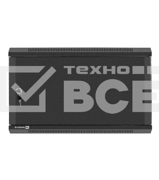Шкаф телекоммуникационный 19' настенный 6U ExeGate EC-WM-6U.450.M.BLACK (19', 6U, 600x450x370мм (ШхГхВ), передняя дверь металл, съемные боковые панели, пыле- и влагозащита IP23, черный RAL 9004)