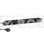 Блок розеток горизонтальный ExeGate ServerPro PDU-19H905 Al-9S-EU3, 19