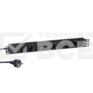 Блок розеток горизонтальный ExeGate ServerPro PDU-19H905 Al-9S-EU3, 19