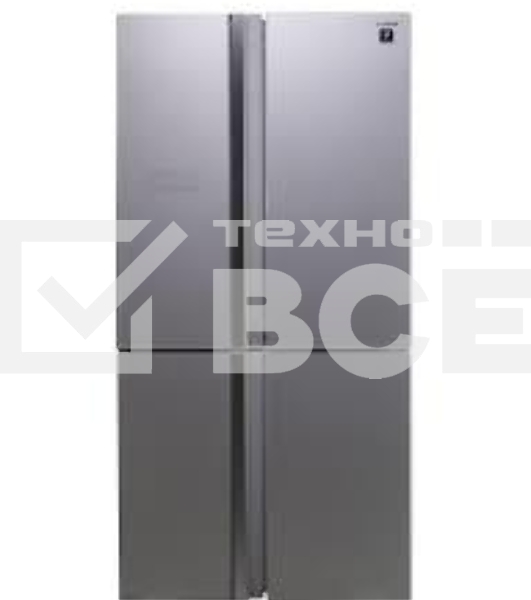 Холодильник Sharp SJ-FS97VSL серебристый трёхкамерный 393/207 л морозилка снизу