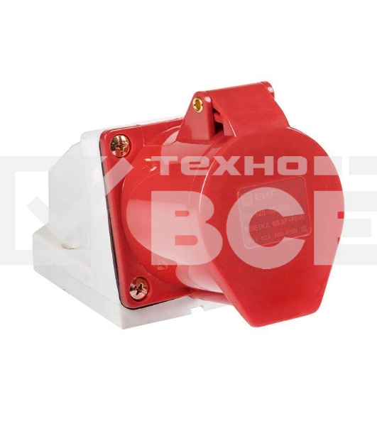 Розетка наруж. уст. 32А 380В 3P+РЕ+N IP44 (125) EKF ps-125-32-380