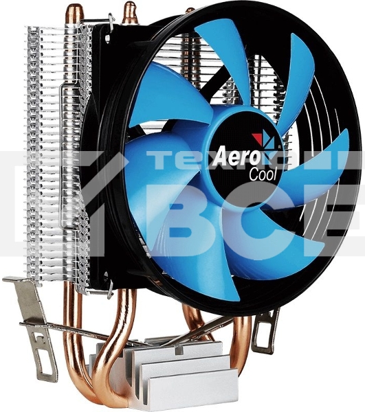 Кулер для процессора AeroCool / Formula Verkho 2 серебристый, 90 мм, алюминий/медь, 2000 об/мин, 25 дБ, 4 pin, 110 Вт, 125 мм