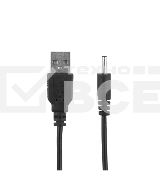 Кабель USB штекер - DC разъем питание 1,4х3,4 мм, спираль 1,5 метра Rexant