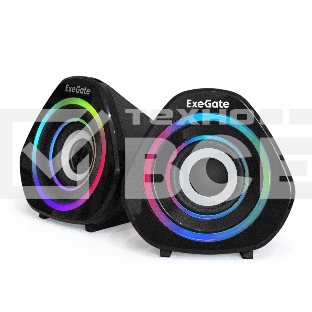 Акустическая система 2.0 ExeGate EX289680RUS Accord 210 (питание USB, 2х3Вт (6Вт RMS), 60-20000Гц, цвет черный, RGB подсветка)