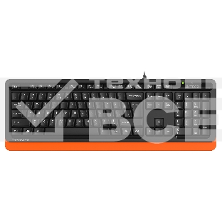 Клавиатура A4Tech Fstyler FKS10 проводная, USB, черный/оранжевый