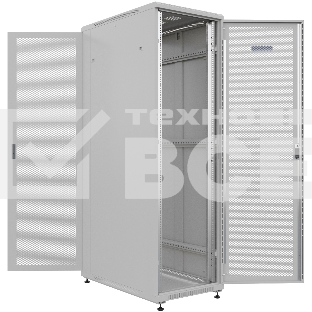 Шкаф серверный NTSS Премиум (NTSS-R42U60100PD/PD) напольный 42U 600x1000мм пер.дв.перфор. задн.дв.перфор. 900кг серый IP20 сталь