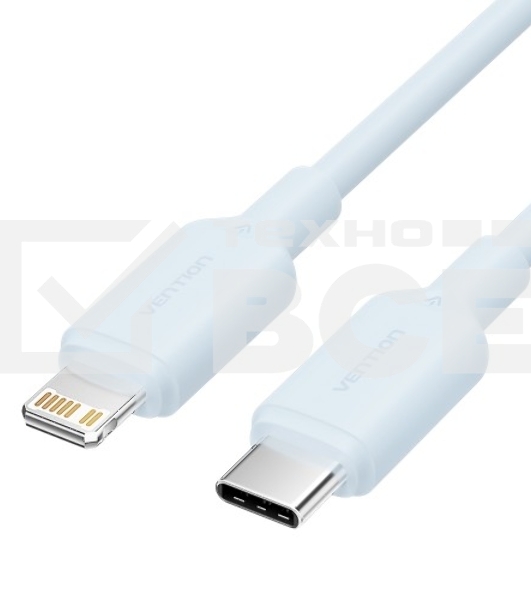 Кабель Vention USB 2.0 CM/Lightning 8M для iPad/iPhone 3A - 1м. Голубой