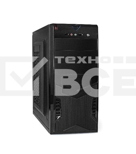 Компьютерный корпус Miditower Exegate CP-601 Black, ATX, <без БП>, 2*USB, Audio