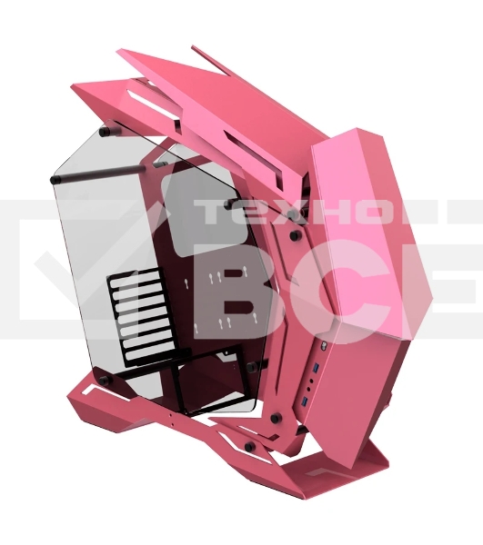 Корпус без блока питания JONSBO MOD-3, Full-Tower, TG, no fans, 2xUSB-A 3.0, EATX, ATX, mATX, mITX Pink