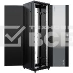Шкаф коммутационный NTSS Премиум (NTSS-R42U6060GS-1BL) напольный 42U 600x600 мм пер. дв. стекл металл 900 кг черный 510 мм 86 кг 1987 мм 20 металл, фото4