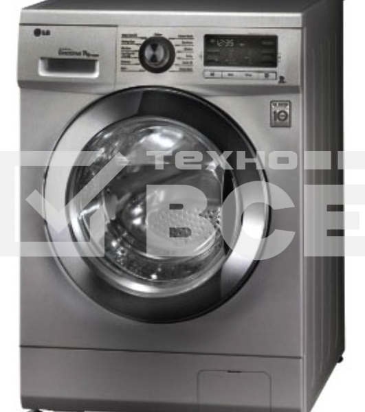 Стиральная машина LG F1296TD4 серебристый, загрузка фронтальная 8 кг, 1200 об/мин, класс: А