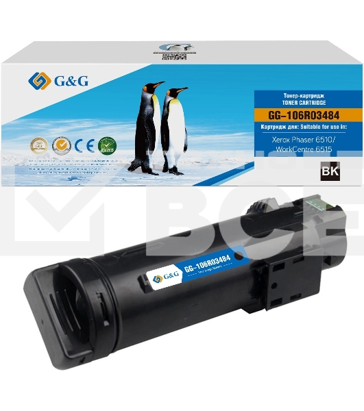 Картридж лазерный G&G GG-106R03484 106R03476/106R03484 черный (2500 стр.) для Xerox Phaser 6510DN/WC 6515DN