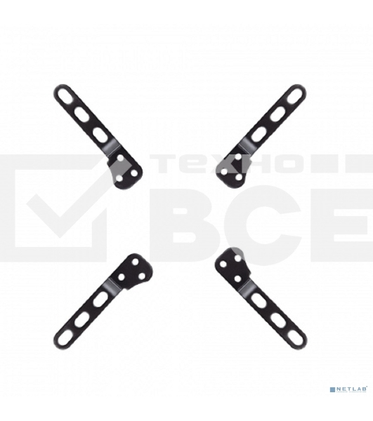 Удлинитель для кронштейнов Kromax ADAPTER-200, черный, 80 шт/уп, Адап. стал. унив. для TV, max VESA 200x200 мм., max вес 20 кг.