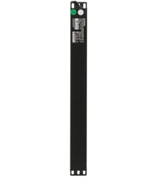 Блок розеток горизонтальный ExeGate ServerPro PDU-19H608 Al-6S-EU2-SW-SPD1, 19', 1U, Алюминий, 6 Schuko, кабель с евровилкой VDE-250V-16A-3*1.5мм2, 2 метра, выкл. с подсветкой, SPD1, черный