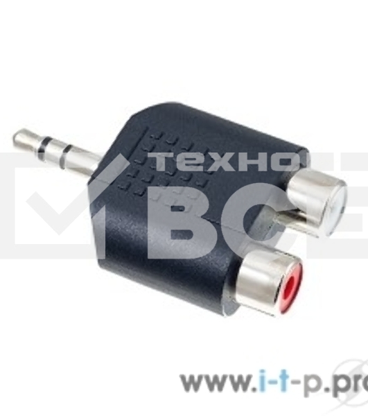 Переходник PERFEO Переходник Jack 3.5 мм (стерео) вилка - 2xRCA розетка