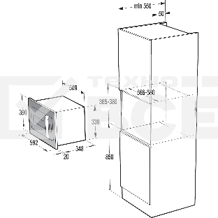 Микроволновая печь Gorenje BM235ORAW 23л. 900Вт белый/серебристый (встраиваемая)