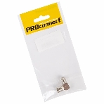 Переходник антенный PROconnect (гнездо F - гнездо TV), угловой (1 шт.) (пакет), фото 1