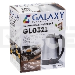 Чайник электрический Galaxy GL 0321, серый, металл, 2000 Вт, 2,5 л, корпус из нержавеющей стали AISI 304, скрытый нагревательный элемент из нержавеющей стали AISI 304, индикатор работы, фото6