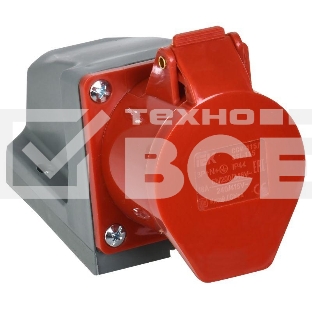 Розетка ОП 16А 380В 3P+PE+N ССИ-115 IP44 ИЭК PSR12-016-5