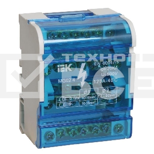 Шины на DIN-рейку в корпусе Iek YND10-4-07-100 (кросс-модуль) ШНК 4х7 3L+PEN ИЭК
