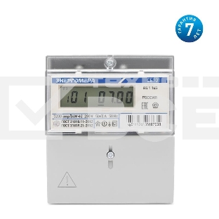 Счетчик СЕ 101 R5.1 145 1ф 5-60А 230В 1 класс точн. 1 тариф ЖКИ на рейку и в щит. Энергомера 101001003011124