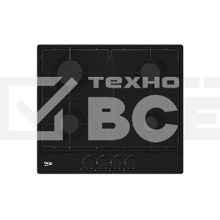 Встраиваемая газовая варочная поверхность Beko HIAG 64223 B, Черный