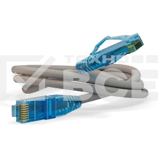 Патч-корд Hyperline PC-LPM-UTP-RJ45-RJ45-C6-1M-LSZH-GY Патч-корд U/UTP, Cat.6, LSZH, 1 м, серый
