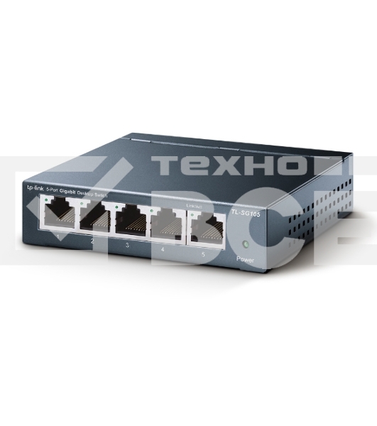 Коммутатор настольный TP-Link TL-SG105S 5-портовый 10/100/1000 Мбит/с