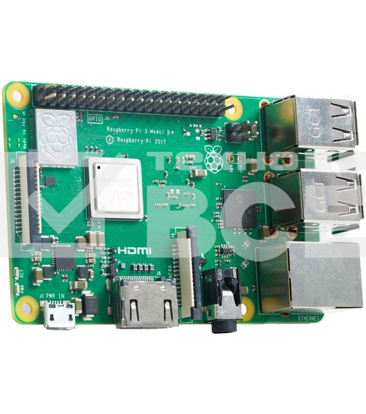 Компьютер Мини Raspberry Pi 3 Model B+ (RA433, E14 Version) Retail, 1GB RAM, Cortex-A53 (ARMv8) 64-bit SoC @ 1.4GHz Broadcom BCM2837B0 CPU, WiFi, Bluetooth, 40-pin extended GPIO, 4x USB 2.0, HDMI, CSI camera port, DSI displ.port, MicroSD port (137-3331) ,