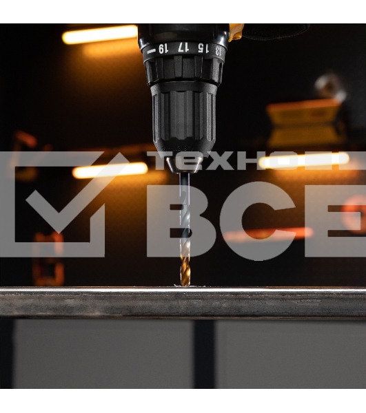 Набор сверл по металлу, 2-3-4-5-6-8 мм, HSS-Tin, Golden Tip, 6 шт Denzel