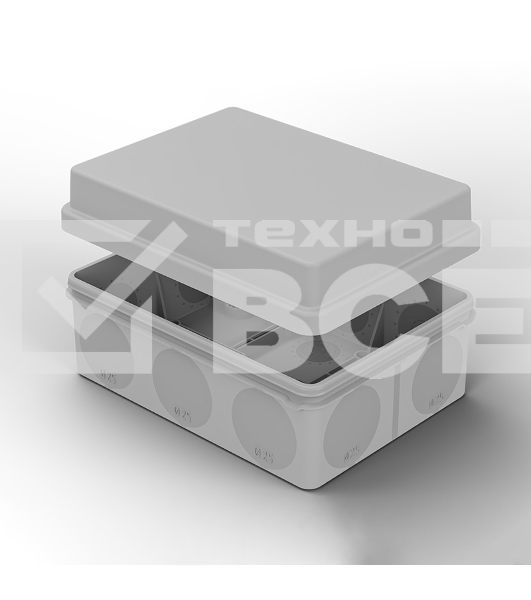 Коробка распаячная Rexant для прямого монтажа ОУ, HF, 150х110х70мм, IP67 (мембранные вводы)