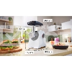 Мясорубка Bosch MFWS420W, 1900W, белый, фото12