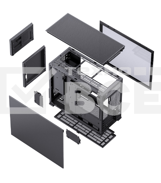 Компьютерный корпус JONSBO Computer Case D31 Standard secondary screen version black