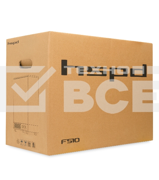 Компьютерный корпус без блока питания HSPD F510, Panoramic Mid Tower, черный, TG, 0.5 SPCC, no fans ATX, mATX, mITX 180/280/160мм 1x2.5', 1x3.5', 7xPCI 1xUSB-A 3.0, 1xUSB-A 1.0 356x218x467мм