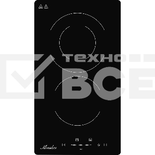 Встраиваемая варочная панель Monsher MHE 3002 30 см, электрическая, две конфорки, черный